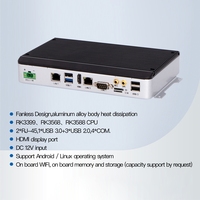 2 Ethernet 4 USB 4 COM Ultra Mini Industrial Fanless Embedded Box PC Android RK3399 RK3568 RK3588 en stock