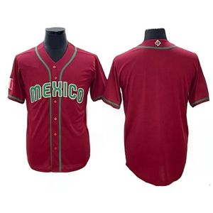 Nouveau maillot de l'équipe nationale du Mexique du monde blanc rouge #34 VALENZUELA #7 Julio <span class=keywords><strong>Urias</strong></span> Cup Mexico Baseball Jersey - Product Image 1