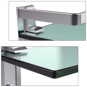 Estante Moderno de Ducha de <span class=keywords><strong>Vidrio</strong></span> y Aluminio <span class=keywords><strong>para</strong></span> Montar en la Pared con Toallero, <span class=keywords><strong>Repisa</strong></span> de <span class=keywords><strong>Vidrio</strong></span> <span class=keywords><strong>para</strong></span> Baño - Product Image 6
