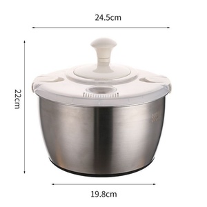 <span class=keywords><strong>Essoreuse</strong></span> manuelle en acier inoxydable 304 pour fruits et légumes, déshydrateur métallique avec <span class=keywords><strong>panier</strong></span> de drainage pour cuisine - Product Image 2