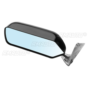 2 Espejos Retrovisores Laterales Universales para Automóvil, Estilo Retro Cuadrado F1, con Superficie de Espejo Azul y Soporte Metálico - Product Image 2