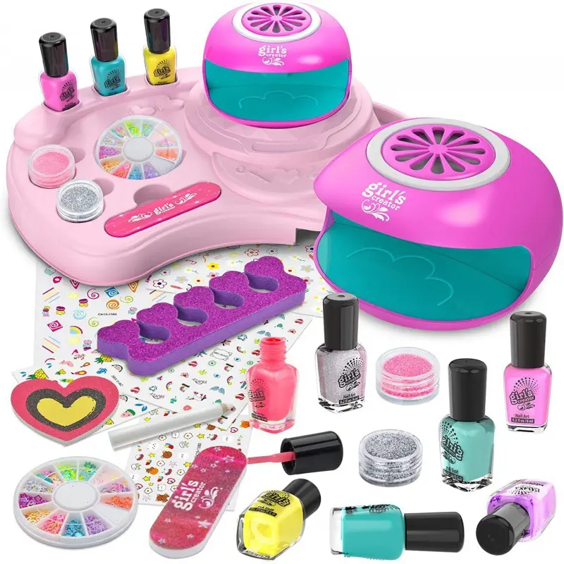 Juegos de maquillaje de alta calidad al por mayor de fábrica, juguete de uñas Diy para niñas, Kit de maquillaje, juguetes para niñas