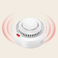 Détecteur de fumée intelligent Tuya Zigbee avec télécommande, compatible avec Alexa et Google Home