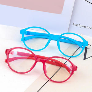 Monturas de Gafas Redondas TR90 Color Jelly para Niños, Unisex, Tamaño Mediano, Lentes de Resina, Puente Nasal Estándar, Origen Danyang, Parte 9022 - Product Image 1