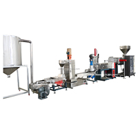Ligne de production d'extrusion et de granulation pour le recyclage de PP et PE, avec machine de granulation à découpe à chaud à anneau d'eau en plastique