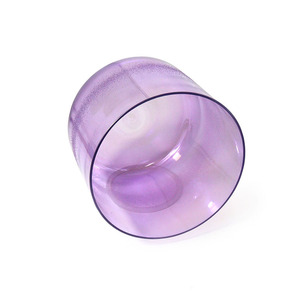 Cuenco de cristal de cuarzo con purpurina cosmética, instrumento de percusión para yoga, relajación y terapia de sonido por vibración. - Product Image 2