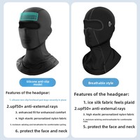 Masque en nylon anti-UV pour le cyclisme en plein air, pour la doublure du casque de moto, protection intégrale du visage, unisexe, adulte