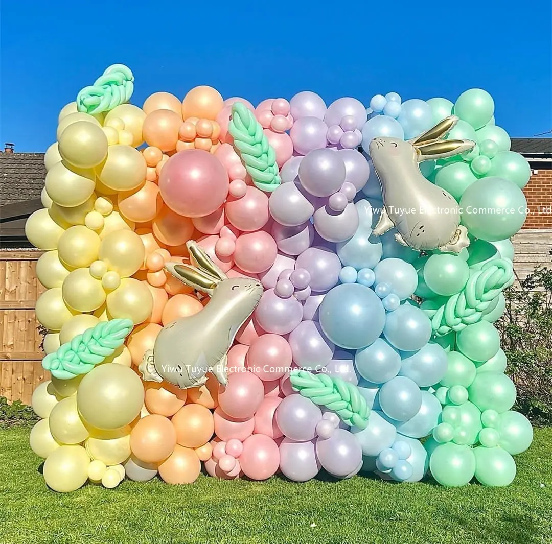 Lapin lapin oeuf ballons led lumière bonbon sac boîte Carotte cadeau pour enfant anniversaire nouvel an Joyeuses Pâques Fête Anniversaire décor