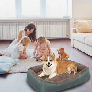 Оптовая Продажа с фабрики, роскошная кровать для домашних животных, мягкое гнездо для собак, большая прямоугольная дышащая кровать для домашних животных - Product Image 3