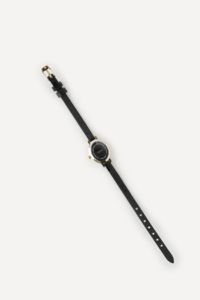 Montre-bracelet à quartz classique GBHW Ellipse en cuir or et noir avec boîtier en acier inoxydable, style luxueux et élégant - Product Image 5