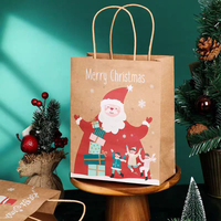 Sacs en papier d'emballage, sacs en papier kraft, sac en papier de Noël cadeau de Noël