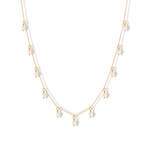 Collar de Clavícula ROXI S925 de Plata de Ley con Doble Capa Ondulada y Diseño Redondo para Mujer - Product Image 1