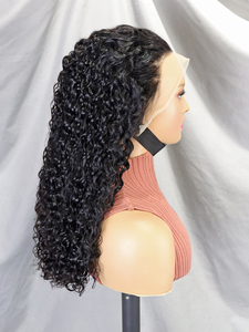 Peluca frontal <span class=keywords><strong>de</strong></span> encaje HD 13x4, <span class=keywords><strong>cabello</strong></span> humano rizado <span class=keywords><strong>de</strong></span> onda profunda, densidad 250, 100% pre-arrancada, pelucas frontales <span class=keywords><strong>de</strong></span> onda <span class=keywords><strong>de</strong></span> agua para mujeres negras brasileñas - Product Image 5