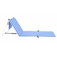 Chaise de plage pliable 5-en-1 portable en tissu Oxford et acier carbone, siège pliant imperméable et antidérapant pour camping, pique-nique, pêche, jardin