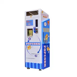 Popcorn automático máquina de venda 24 horas, máquina fresca de popcorn para venda quente, máquina automática de moedas