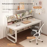 Bureau d'ordinateur pour chambre à coucher, bureau à domicile, bureau d'étude pour étudiant, bureau d'écriture simple, bibliothèque intégrée, bureau simple