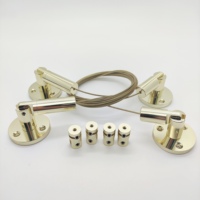 Support de câble en or de haute qualité pince de câble en métal réglable pour Kit suspendu pour image fil suspendu pour image