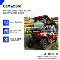 Voiturette de golf électrique certifiée CE, 4KW, autonomie 70-90km, moteur AC 48V, 4 places, style resort, 4 sièges