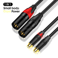 Fabricant de DVD de haute qualité 2 rca à 2 xlr hifi audio de voiture db9 à rca câble noir rca DMX câbles audio câble xlr