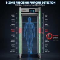 Détecteur de métaux intelligent TN-SG-B200I, écran 10 pouces, 8 zones, portique de sécurité à ondes électromagnétiques