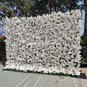 Décoration de mariage, mur de fleurs artificielles en roses, toile de fond enroulable 3D 5D, décoration murale florale pour mariage - Product Image 3