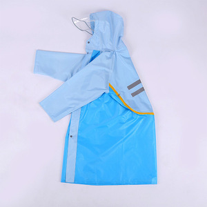 Imperméable pour enfants bleu avec fixation pour sac à dos, idéal pour la maternelle et les élèves du primaire, imperméable une pièce - Product Image 1