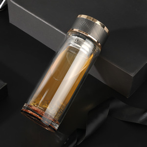 Double Wall Insulated Glass Cup With Handle Office Tea Mug High Temperature Resistant Anti Scalding Straight Body Design - Product Image 2