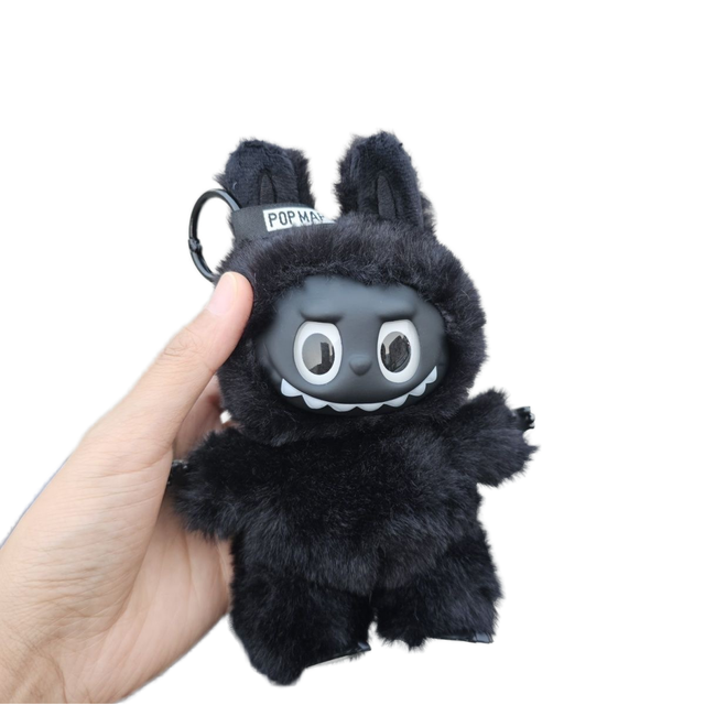 Completo All Black Per Bambola Labubu - 5 Pezzi Con Chitarra - Bambola NON Inclusa