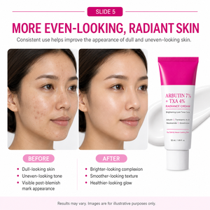 Crème Visage Hydratante Éclaircissante Anti-Taches à la Niacinamide, Glutathion, Arbutine 7% et <span class=keywords><strong>Acide</strong></span> Tranexamique 4% Marque Blanche - Product Image 5