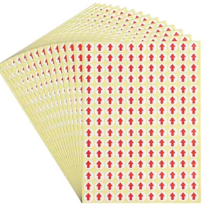 Self Adhesive Sticker Red Arrow Labels Removable Stickers Product Inspection Direction Indicator label sticker