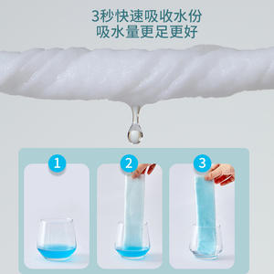 Serviette de toilette en coton Solid Ox 15x20cm 3 plis blanc pur 40 feuilles, utilisation sèche et humide, douce pour le nettoyage du visage - Product Image 3