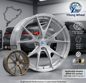 Rines de Aleación Forjados Personalizados de 18-28 Pulgadas, Acabado Plateado Cepillado VS-5RS 5x112 5x115 5x120 <span class=keywords><strong>para</strong></span> BMW M2 M3 M4 M5 F80 F82 G80 G82 G30 - Product Image 1