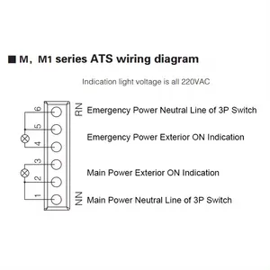 Panneau à 3 phases 6A 10A 16A 20A 25A 32A 40A 50A 63amp mcb commutateur de transfert automatique cb classe mini commutateur