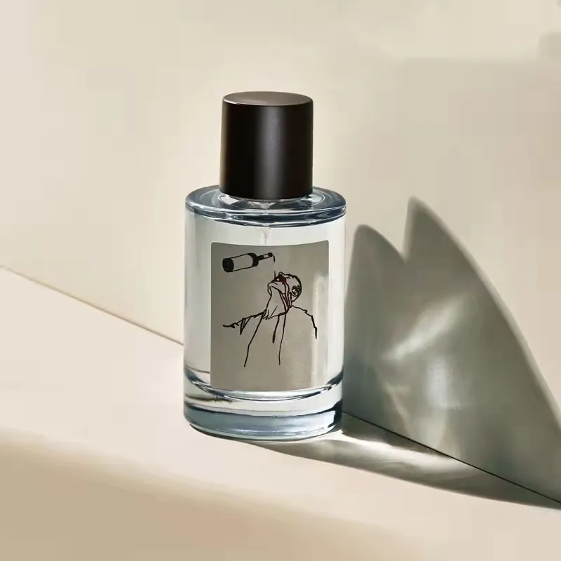 50Ml 100Ml Black Luxury Beautiful High Quality Round Shape Empty Spray Perfume Pump Glass Bottle