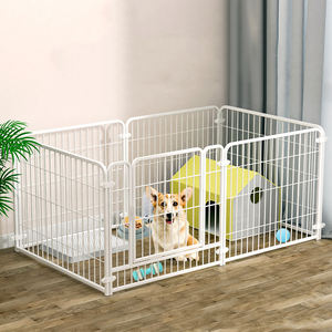 Recinzione classica per cani in ferro multifunzione in piccole/medie/grandi dimensioni, gabbia e trasportino con tubo quadrato a tinta unita per cani - Product Image 2