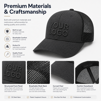 Casquette Trucker 6 Panneaux en Sergé de Coton avec Logo Personnalisé et Bande Latérale pour Marques de Streetwear Premium et Chaînes de Salles de Sport