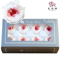 Vraies roses austin immortelles, fleur préservée de haute qualité, pour décoration de mariage, 1 pièce