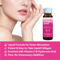 Collagène en marque privée, vitamine C, liquide oral éclaircissant pour la peau, peptides de collagène, boisson liquide au collagène marin, beauté