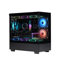 Nuevo Diseño de Caja de Ordenador para Juegos de Torre Completa, Compatible con Placas Base ATX y Micro ATX, con Efecto ARGB, Vidrio Templado, para PC de Escritorio