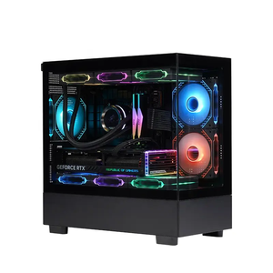 Nuevo diseño de caja de computadora Gamer de Torre completa ATX y placa base Micro ATX compatible con efecto ARGB vidrio templado <span class=keywords><strong>PC</strong></span> juegos de escritorio - Product Image 1