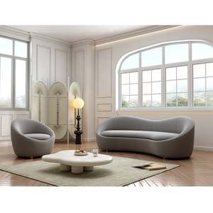 Set perabotan sofa 3 + 2 kain chester besar modern gaya Nordic sofa kain beludru mewah