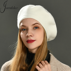 Berretto alla Moda Jxwatcher, Stile Artistico Britannico-Francese, Elegante <span class=keywords><strong>Cappello</strong></span> da Pittore, Berretto in Lana Lavorato <span class=keywords><strong>a</strong></span> Maglia per Donna, Personalizzabile - Product Image 2