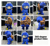 Mascotte gonflable géante amusante en forme de dessin animé, avec un bonbon en peluche, modèle publicitaire gonflable, mascotte gonflable personnalisée