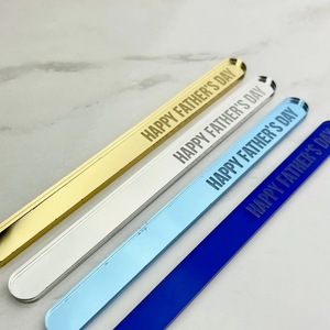 Decoraciones acrílicas para pasteles con diseño de miel y dulzura, en dorado, plateado y azul espejo, palitos para pastel del Día del Padre, regalo personal, accesorios para fiestas - Product Image 2