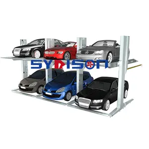 2 Post Hydraulic Parking System Simple Double Stacker Car Parking Vertical Car Parking Lift