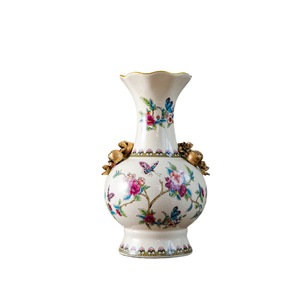 Nouveau vase en céramique bleu et fleuri de style chinois, ornements pour le salon, accessoires pour la maison, décoration douce, style américain rétro - Product Image 5