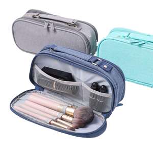 <span class=keywords><strong>Astuccio</strong></span> in tela a doppio scomparto di grande capacità con cerniera multistrato per cancelleria porta oggetti scuola organizzatore - Product Image 5