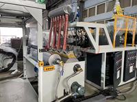 Machine de fabrication de film étirable en plastique LDPE à double vis haute capacité, haute précision, 100 kW, 2 couches, AB 1000 mm