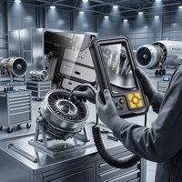 Endoscope industriel haute définition à tête unique de 8 mm pour pipeline, 1 m, 5 m, 10 m, composant de caméra de détection électronique