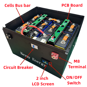 EU Stock Rechargeable 12V 24V 280ah 314ah Lithium Battery Box DIY 200A BMS 25.6V 280AH 300AH Battery <b>Metal</b> Case Kit - Product Image 4